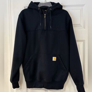 Carhartt Men’s Rain Defender Navy Quarter Zip Heavyweight Hoodie - Size S